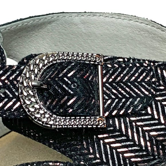 ALEGRIA  ALG-255Classic Blake Metallic Herringbone Clog Mules - Picture 7 of 12